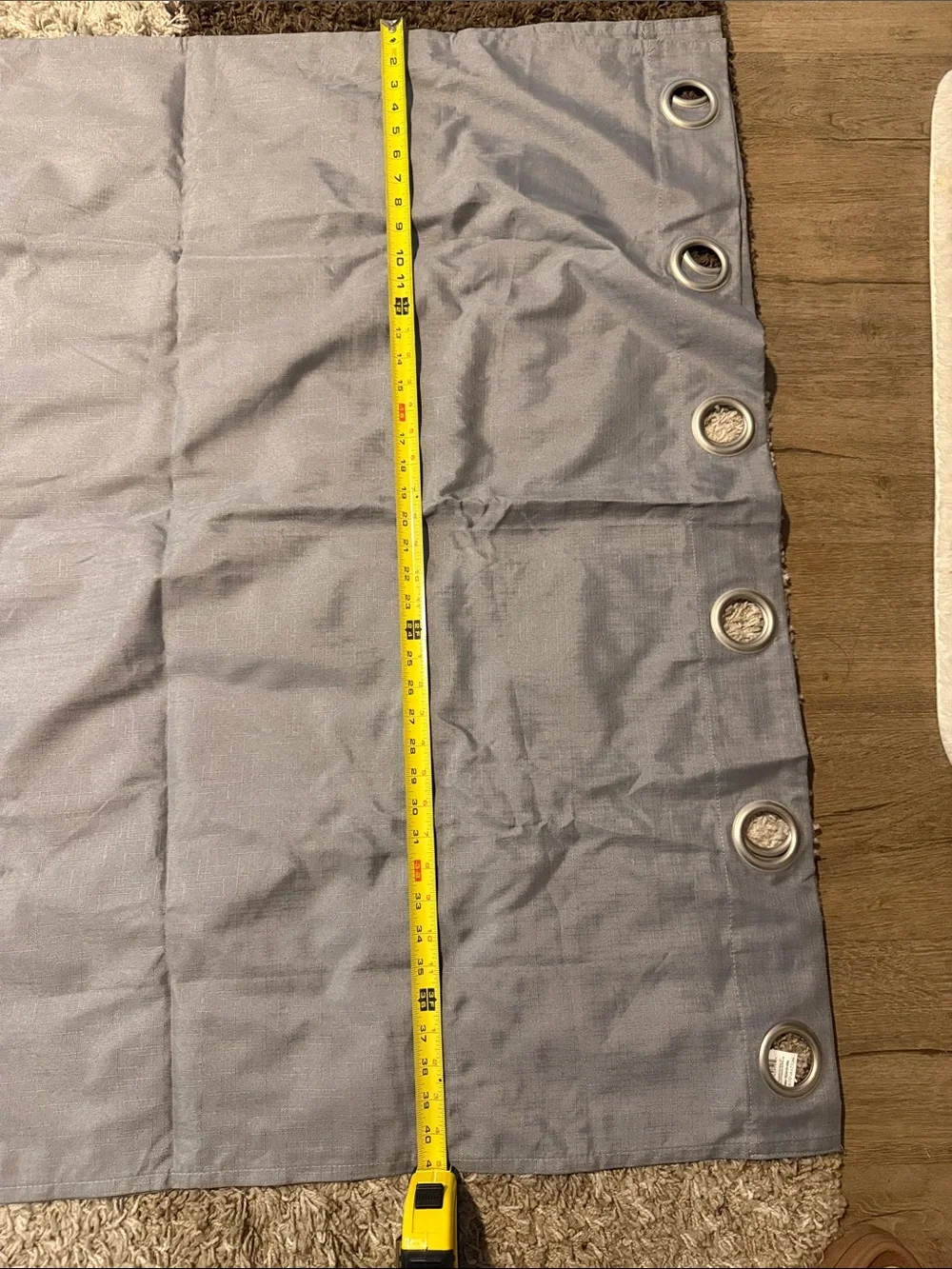 Eclipse Gray Grommet Curtain Panel with Silver Eyelets x 2 panels